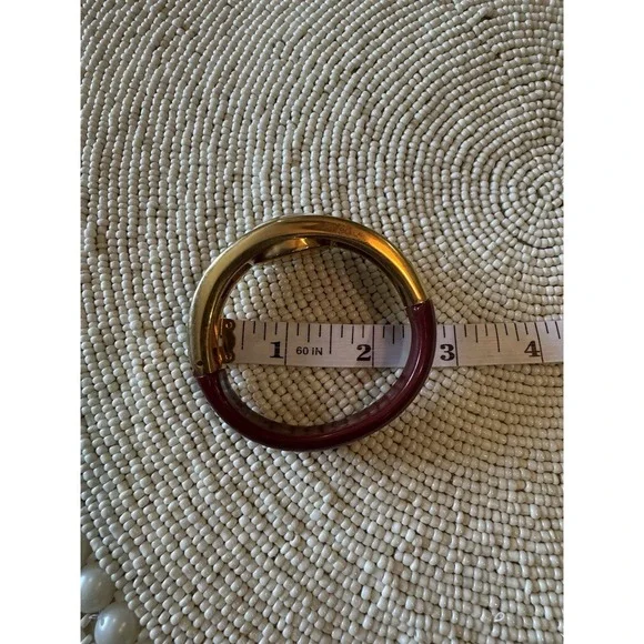 Vintage Women's Nelsonic Antimagnetic Handwind Mechanical Bangle‎ Watch Maroon - Picture 9 of 13